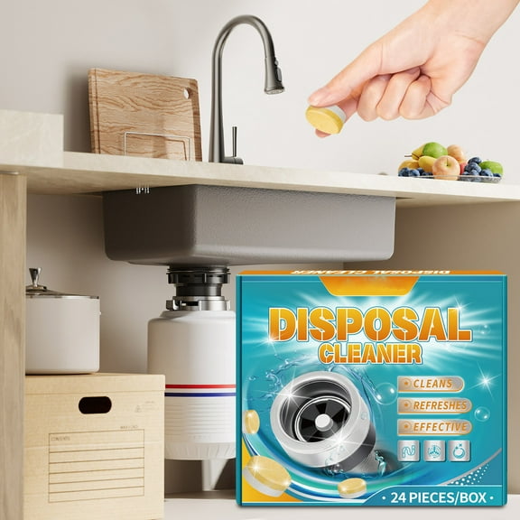 Uscallm Powerful Kitchen Oil Cleaner, Garbage Disposal Cleaner Pods, Powerful Kitchen Sink Odor Eliminator, Eco Friendly Garbage Disposal Deodorizer, Fresh Scent Garbage Disposal Freshener Tablets