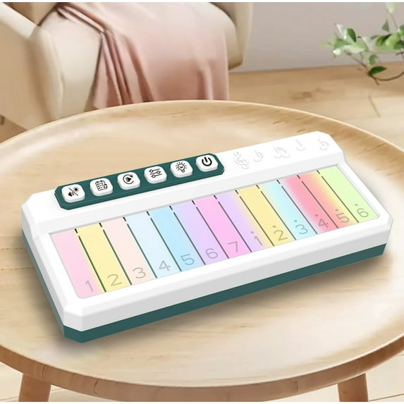 Uscallm Rainbow Light Electronic Piano Touchscreen Music Box, Early Education MusicalToyfor KidsChildren, Luminous Keyboard Piano Box Instrument for Bedroom Playroom Decor