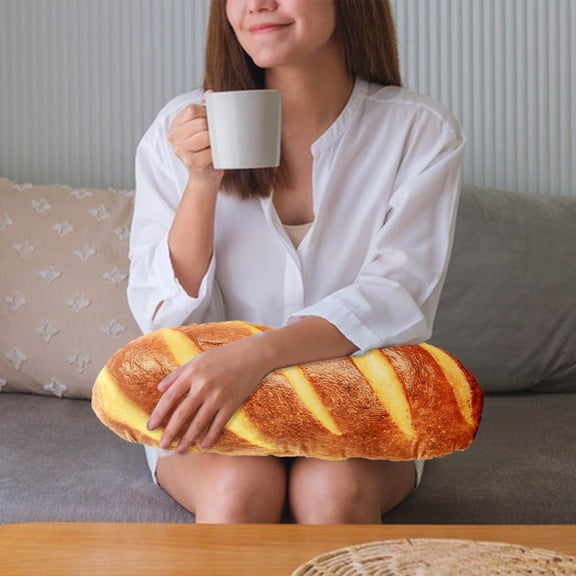 Uscallm Simulation Bread PillowToy, Cute Simulation Bread Pillow, Soft Plush Sofa Cushion Home Decor, Adorable Kawaii Stress ReliefToy, Comfortable Neck Support Gift