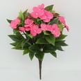 thumbnail image 1 of Uscallm Simulation Flower Bouquet Home Decor, Lifelike Artificial Azalea Impatiens Flowers, Vibrant Home Outdoor Garden Decoration, Realistic Floral Arrangement Centerpiece, 1 of 3