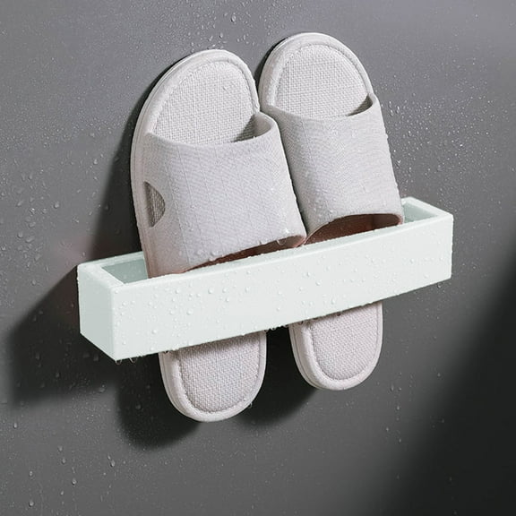 Uscallm Slipper Storage Rack Wall Mounted Bathroom Organizer Toilet Slippers Rack Plastic Shoe Holder for Shower Room Entryway