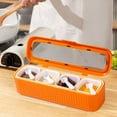 thumbnail image 1 of Uscallm Spice Storage Organizer Set, 4 Grids Seasoning Box Spice Jar Organizer, Kitchen Countertop Storage Solution, Magnetic Spice Rack For Refrigerator, All In One Spice Container For Home Cooks, 1 of 6