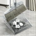 thumbnail image 1 of Uscallm Stainless Steel Broom Dustpan Set, Long Adjustable Broomstick Dustpan Combo, Pet Hair Sweeper For Home Office Kitchen Floors, Indoor Outdoor Cleaning Tool, Multi Surface Sweeping Brush, 1 of 6