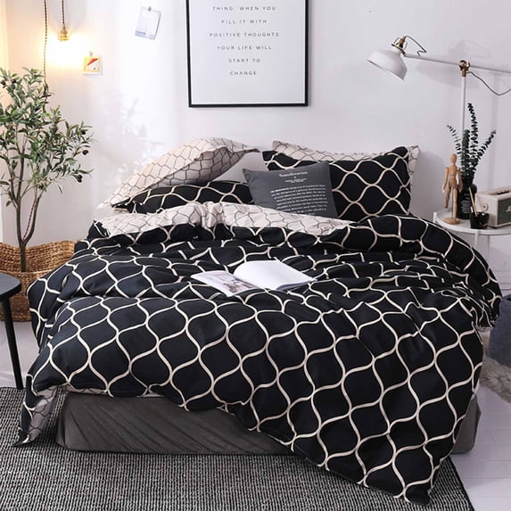 Uscallm Two Piece Colorblock Tote Set, Bedding Three Piece Collection Machine Washable, Queen Size Bed Sheets For Home Decor, Luxury Hotel Style Bed Linens, Soft Breathable Bedroom Essentials