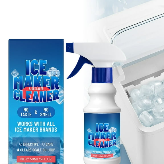 Uscallm Ice Machine Cleaner Descaling Solution 150ml for Home Commercial Use, Ice Maker Cleaning Liquid Descaler, Appliance Cleaner for Refrigerator Freezer, Fast Acting Formula