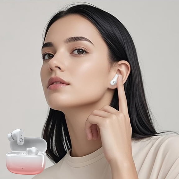 Uscallm Wireless Bluetooth Earbuds ANC Gaming Earbuds Digital Display Long Battery Life Spatial Audio Noise Cancelling In Ear Headphones for Sports Workout