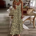 thumbnail image 1 of Uscallm Women Plus Size Summer Casual Maxi Dress V Neck Sleeveless Boho Flowy Swing Animal Print Travel Vacation Beach Dresses, Multicolor L, 1 of 5