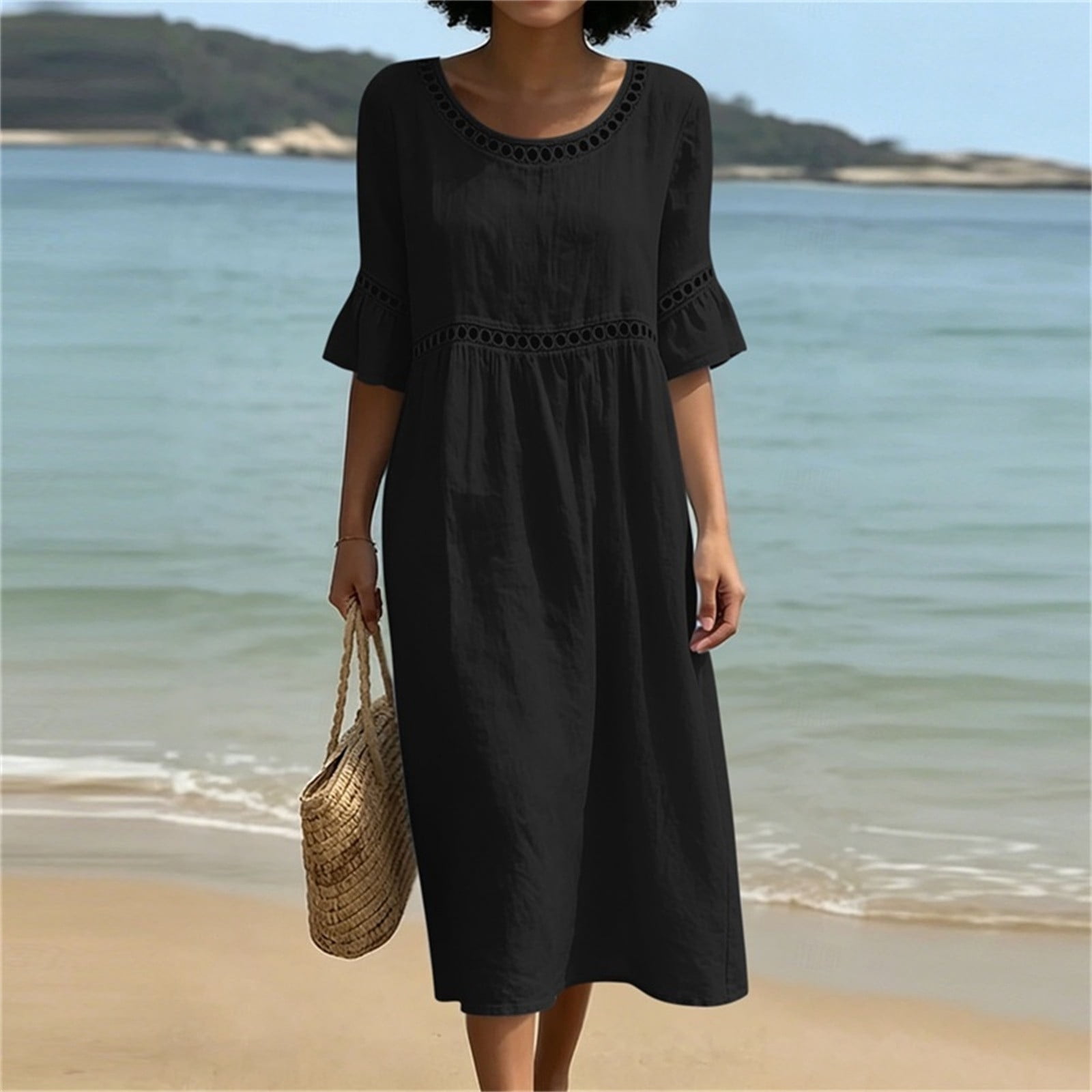 cocktail dresses for thick women Talisea Plus Size Dress Black Wedding Guest Formal Chiffon Short Sleeve High Low Semi Formal Dress Curvy Our brand are focusing Aisha Sirenix Style Fairy Size:Pre-order XXS Babyshop