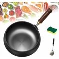 thumbnail image 1 of Usceshonn Iron Pot, Uncoated Thick Iron Pot, Hand-Forged Non-Stick Pan, With Lid And Spatula, Easy To Clean for Baking, Cooking, Stewing, 1 of 7