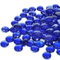 Uscover Fire Pit Glass, Cobalt Blue Firepit Rocks for Propane Firepit, Fireplace and Outdoor Decorative, 3/4 High Luster 10LB Round Fire Glass Beads