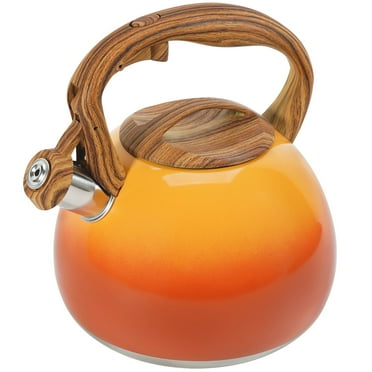 Uscover 3L Teakettle for Stovetop Boiling Tea Coffee or Milk,Loud Whistle Kettle Suitable for All Heat Sources,Rising Sun Design