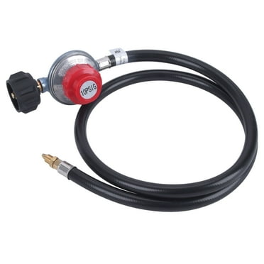 Uscover 4FT 0-10PSI Adjustable High Pressure Propane Regulator Hose with Hose QCC-1 Type Fits for Gas Grill Turkey Fryer,Fish Cooker,Burner,Firepit and More