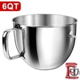 thumbnail image 1 of Uscover Mixer Bowl with Handle Stainless Steel for KitchenAid 6QT Lift Stand Mixer, Dishwasher Safe, 1 of 10