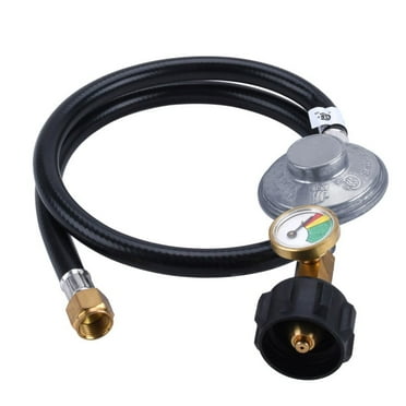 Uscover Universal Propane Regulator and Hose for Most LP Gas Grill, 3FT QCC1/Type1 Propane Hose Replacement Parts for Fire Pit Table, Nexgrill, Charbroil, Weber, Napoleon S85001, 3/8" Female Flare