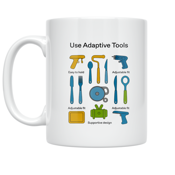 Use Adaptive Tools Design - Occupational Therapy Supporter - 11 oz Ceramic Coffee Mug