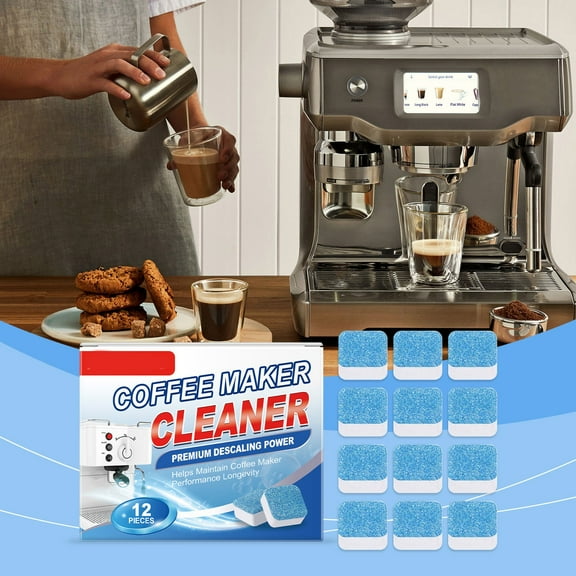 Use Coffee Maker Cleaner-Coffee Maker Cleaner Tablets - Effervescent Descaling and Decontamination for All Machine Types, Quick and Easy Use