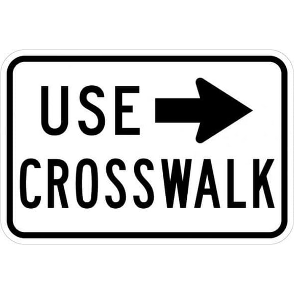 Use Crosswalk (Plaque) Sign Regulatory Traffic Signs Metal Sign Tin Sign 12x16 Inch - Caution Safety Warning Security Signs Indoor & Outdoor Signs for Home, Office, Work