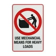 thumbnail image 1 of Use Mechanical Means For Heavy Loads Tin Sign Warning Metal Sign Vintage Sign Wall Decor for Home Farm Bar Coffee Shop Club Decoration 8x12 Inch, 1 of 7