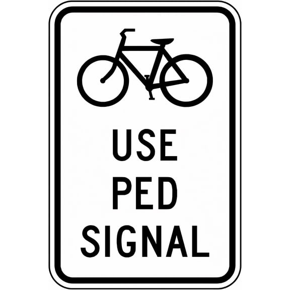 Use Ped Signal Tin Sign - 8"x12" Vintage Metal Warning Sign, Pedestrian Signal Decor for Home Farm Bar Coffee Shop Club Street Road