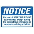 thumbnail image 1 of The Use Of Starting Blocks Is Prohibited Warning Sign, Pool Rules Metal Signs for Home Business Outdoor Indoor Road Yard Garage Street Wall Caution Custom Decor 12 x 8 Inch, 1 of 4