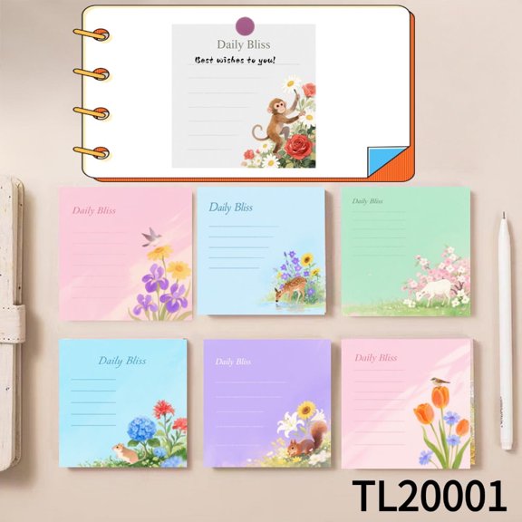 Use Sticky Notes for Quick Reminders (3.54×3.54 Inches),100-Pack with105 Various Emoticon Stickers,Whimsical Fry Adventures on Every Page