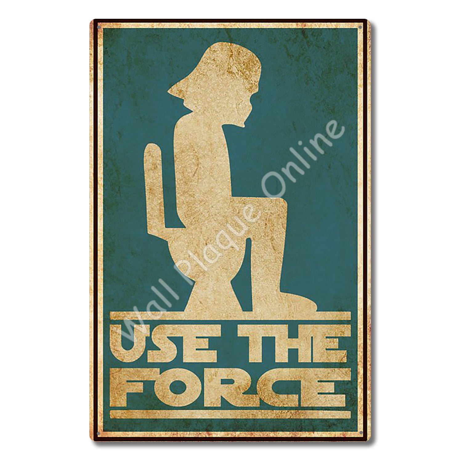 Using The Force Sign Use The Force Retro Tin Sign for Toilet Bathroom Decoration for Bars ...