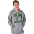 thumbnail image 1 of Use The Soil Not The Oil Earth Day Unisex Fleece Graphic Zip Up Hoodie Brisco Brands 2X, 1 of 5