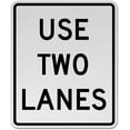 thumbnail image 1 of Use Two Lanes Sign Traffic Signs Regulatory Lane Control Metal Tin \8 x 12 Inch for Home or Work, 1 of 4