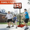 thumbnail image 1 of Use for Outdoor Height Adjustable 4.8 to 7.7ft Basketball Hoop 28 Inch Backboard Portable Basketball Goal System with Stable Base and Wheels, 1 of 8