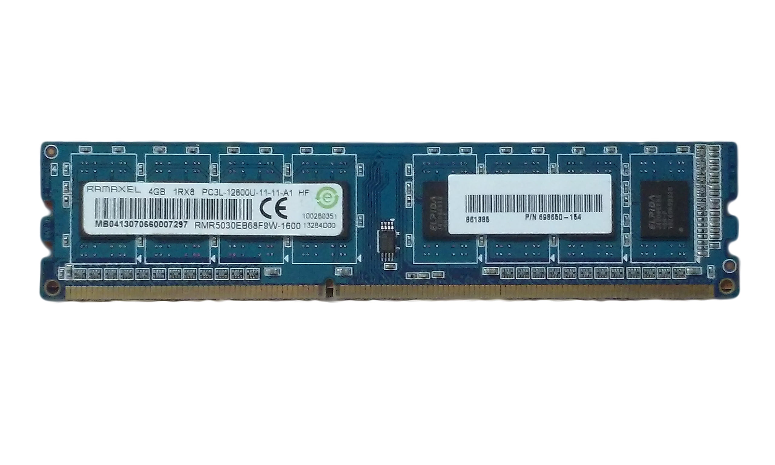 Pre-Owned Used 4GB 1Rx8 DDR3L SDRAM DIMM PC3L-12800 (DDR3-1600