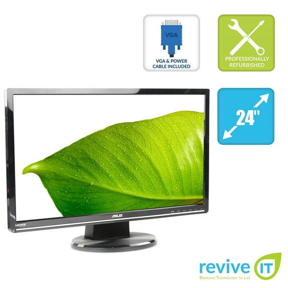 Pre-Owned Used ASUS VW246H 24" Widescreen 1920x1080 16:9 TN FHD LCD Monitor VGA DVI HDMI - Grade B