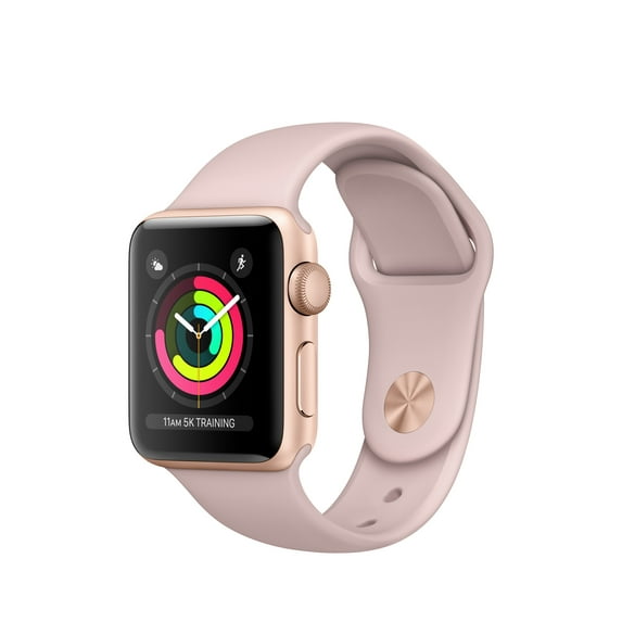 Pre-Owned Used Apple Watch 38MM Series 3 GPS Only Rsoe Gold Pink Sport Band (Scratch and Dent)