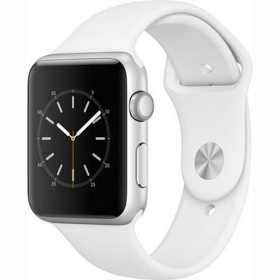Pre-Owned Used Apple Watch Gen 2 Series 2 42mm Silver Aluminum - White Sport Band MNPJ2LL/A (Used )