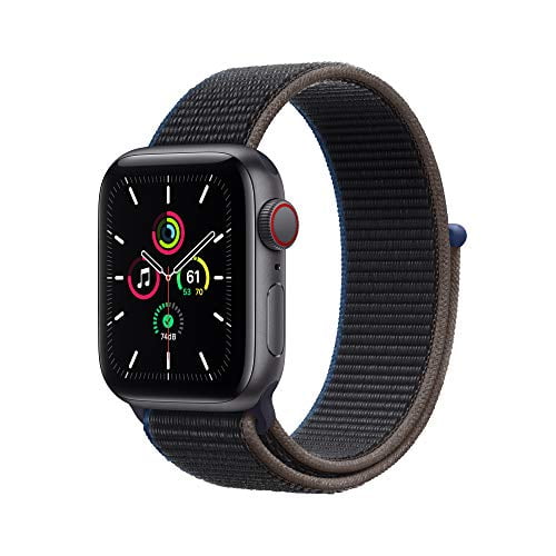 Pre-Owned Apple Watch SE 40mm GPS + Cellular Space Gray Aluminum Case - Charcoal Sport Loop