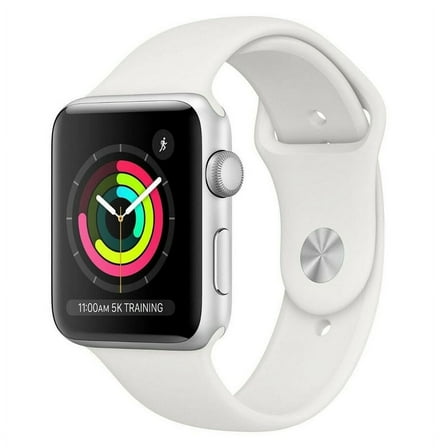 Pre-Owned Used Apple Watch Series 3 42mm GPS - Silver - White Sport Band (Good)