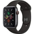 thumbnail image 1 of Pre-Owned Used Apple Watch Series 5 40mm GPS + Cellular, Space Gray Aluminum Case - Black Sport Band, 1 of 1