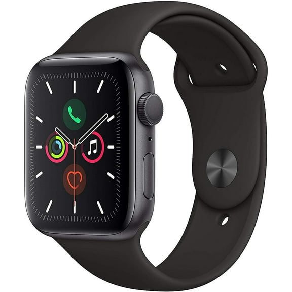 Pre-Owned Used Apple Watch Series 5 (GPS, 44MM) - Space Gray Aluminum Case with Black Sport Band
