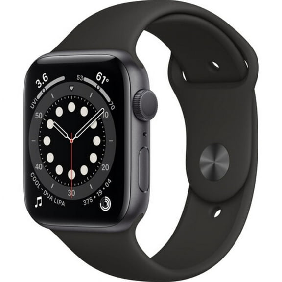 Pre-Owned Used Apple Watch Series 6 40mm GPS Space Gray Aluminum Case - Black Sport Band