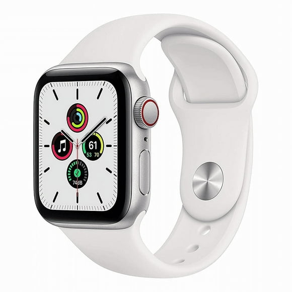 Pre-Owned Used Apple Watch Series SE 40MM Silver - Aluminum Case - GPS + Cellular - White Sport Band
