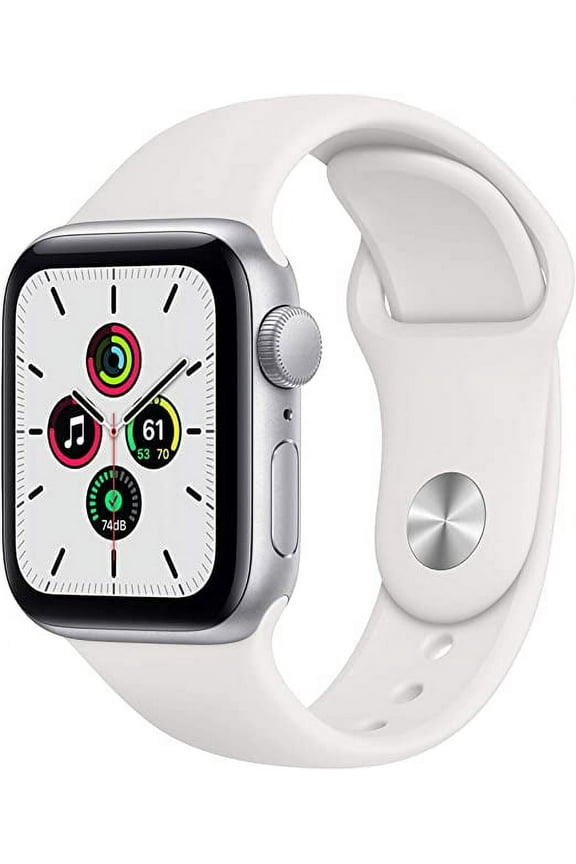Pre-Owned Used Apple Watch Series SE 40MM Silver - Aluminum Case - White Sport Band