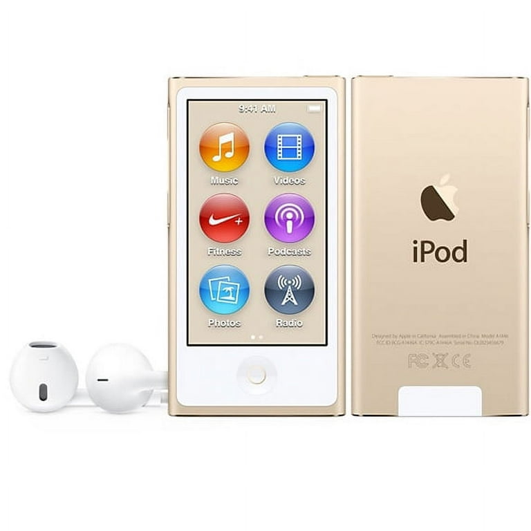 Used Apple iPod Nano 7th Generation 16GB Gold MKMX2LL/A - Walmart.com