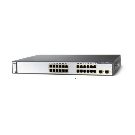 Pre-Owned Used Cisco WS-C3750-24PS-S Catalyst 3750 24-Ports RJ-45 Power Over Ethernet (POE) 2 Small Form-factor Pluggable (SFP) Ports Twisted Pair Manageable Rack-mountable Switch 1 Year Warranty