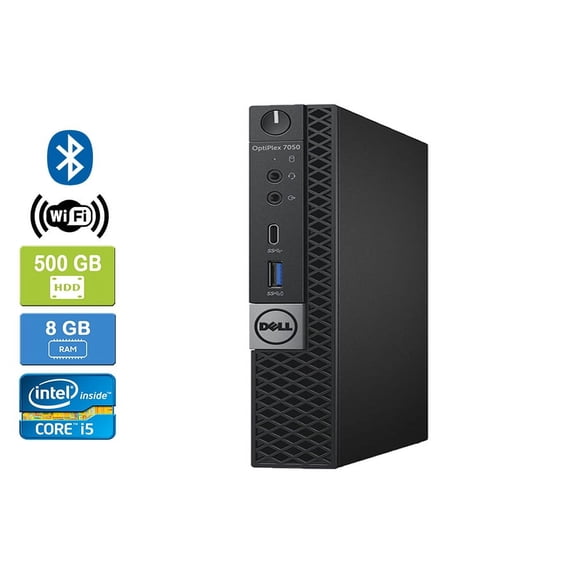Used: DELL 7050 Intel Core i5-7500T 8GB 500GB HDD Win 10 Pro Wifi Bluetooth UK&M