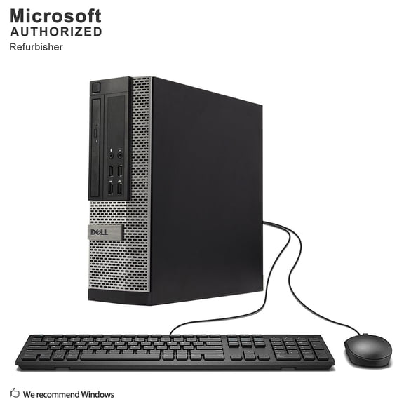 Pre-Owned Used Grade A Dell OptiPlex 9020 SFF, Intel Quad Core I5-4590 up to 3.7G, 4G DDR3, 1T, DVD, WiFi, BT 4.0, USB 3.0, VGA, DP, W10P64-Multi Languages Support (EN/ES/FR), 1 year warranty