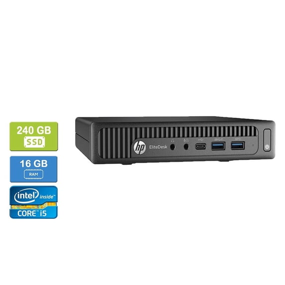 Used: HP 800 G2 Intel Core i5-6500T 16GB 240GB SSD Win 10 Pro UK&M