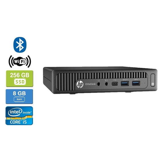 Used: HP 800 G2 Intel Core i5-6500T 8GB 256GB SSD Win 10 Pro Wifi Bluetooth