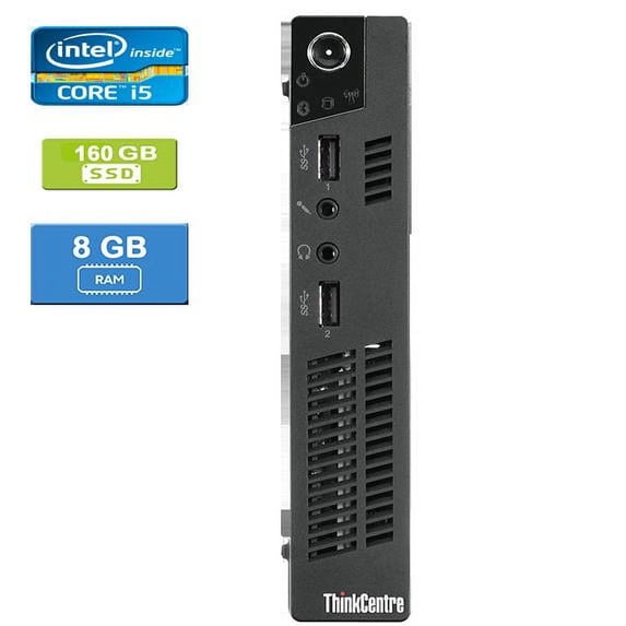 Used: LENOVO M72E TINY Intel Core i5-3470T 2.90 GHz, 8GB, 160GB SSD, Win 10 Pro