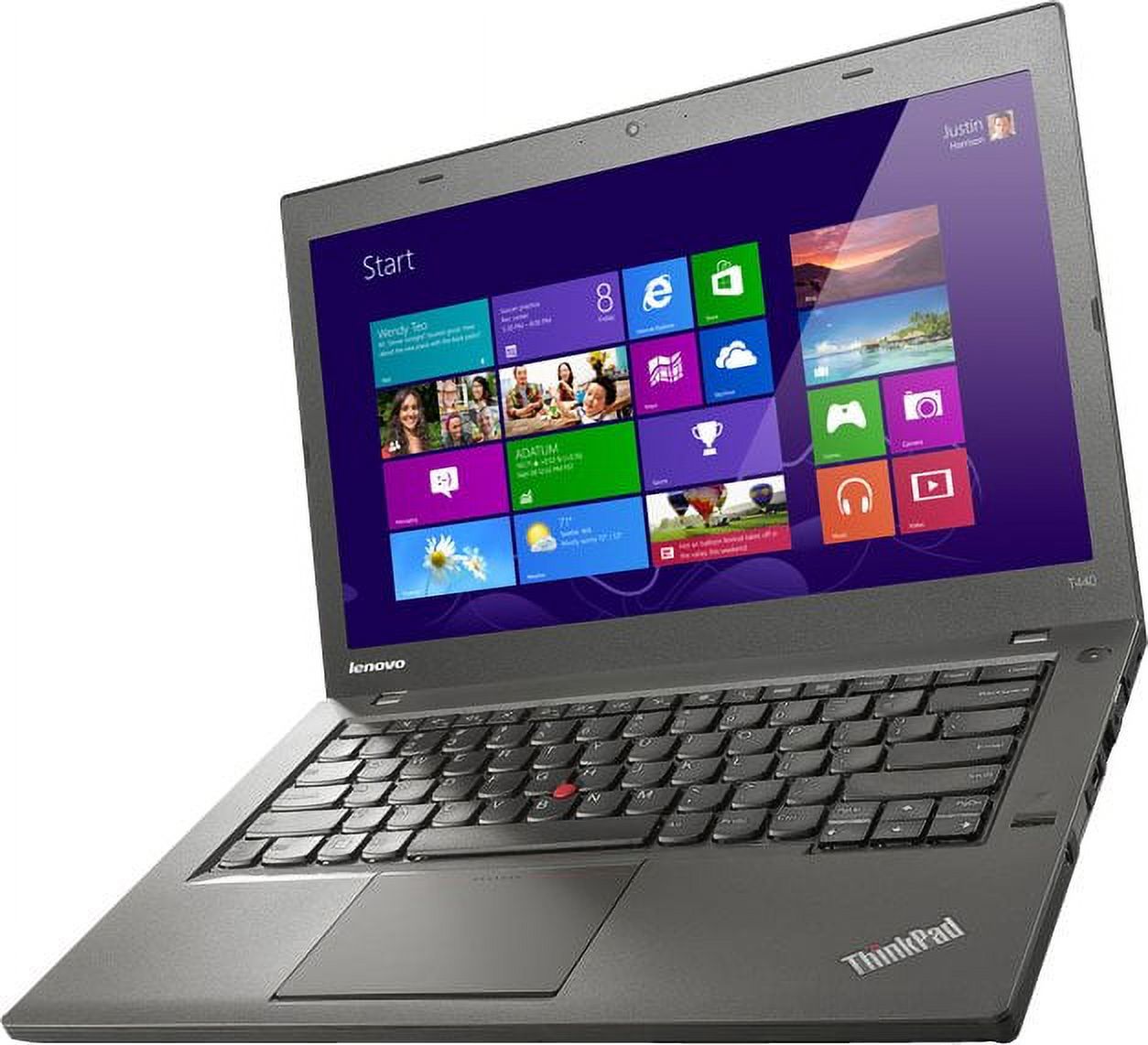Used Lenovo Thinkpad T440 14" HD, i5-4200U 1.6GHz, 8GB RAM, 500GB 7200rpm Hard Drive, Windows 10 Pro 64 - image 1 of 15
