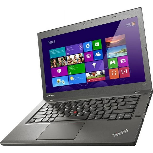 Used Lenovo Thinkpad T440 14" HD, i5-4200U 1.6GHz, 8GB RAM, 500GB 7200rpm Hard Drive, Windows 10 Pro 64