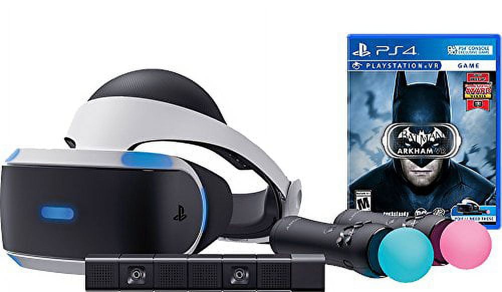 Used Like New Sony PlayStation VR Batman Starter Bundle 4 items: VR,motion,  camera and vr game disc- batman Arkham VR - PlayStation4 